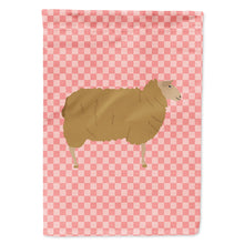 Load image into Gallery viewer, East Friesian Sheep Pink Check Flag Canvas House Size BB7977CHF
