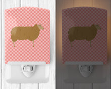 Load image into Gallery viewer, East Friesian Sheep Pink Check Ceramic Night Light BB7977CNL