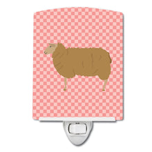 Load image into Gallery viewer, East Friesian Sheep Pink Check Ceramic Night Light BB7977CNL