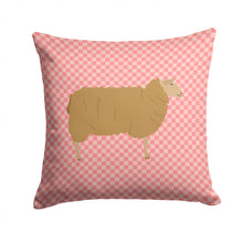 Load image into Gallery viewer, East Friesian Sheep Pink Check Throw Pillow - 14x14 Decorative Pillow – Art for Your Home &amp; Patio BB7977PW1414