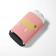 Load image into Gallery viewer, Horned Dorset Sheep Pink Check Can or Bottle Hugger BB7980CC
