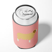 Load image into Gallery viewer, Horned Dorset Sheep Pink Check Can or Bottle Hugger BB7980CC