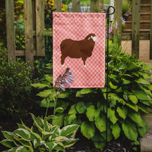 Load image into Gallery viewer, Merino Sheep Pink Check Garden Flag - Outdoor Decorative Yard Flag