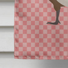 Load image into Gallery viewer, Bourbon Red Turkey Hen Pink Check Flag Canvas House Size BB7982CHF