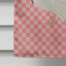 Load image into Gallery viewer, White Holland Turkey Pink Check Flag Canvas House Size BB7983CHF