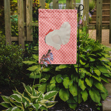 Load image into Gallery viewer, White Holland Turkey Pink Check Garden Flag - Outdoor Decorative Yard Flag