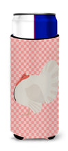 Load image into Gallery viewer, White Holland Turkey Pink Check   Hugger for slim cans