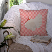 Load image into Gallery viewer, White Holland Turkey Pink Check Throw Pillow - 14x14 Decorative Pillow – Art for Your Home &amp; Patio BB7983PW1414