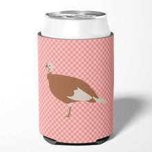 Load image into Gallery viewer, Jersey Buff Turkey Hen Pink Check Can or Bottle Hugger BB7984CC