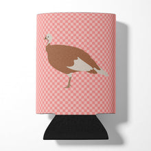 Load image into Gallery viewer, Jersey Buff Turkey Hen Pink Check Can or Bottle Hugger BB7984CC