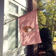 Load image into Gallery viewer, Jersey Buff Turkey Hen Pink Check Flag Canvas House Size BB7984CHF