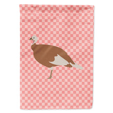 Load image into Gallery viewer, Jersey Buff Turkey Hen Pink Check Flag Canvas House Size BB7984CHF