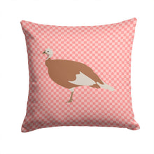 Load image into Gallery viewer, Jersey Buff Turkey Hen Pink Check Throw Pillow - 14x14 Decorative Pillow – Art for Your Home &amp; Patio BB7984PW1414