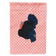 Load image into Gallery viewer, Norfolk Black Turkey Pink Check Flag Canvas House Size BB7985CHF
