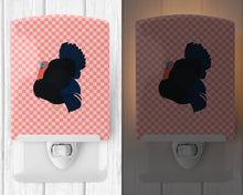 Load image into Gallery viewer, Norfolk Black Turkey Pink Check Ceramic Night Light BB7985CNL