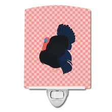 Load image into Gallery viewer, Norfolk Black Turkey Pink Check Ceramic Night Light BB7985CNL