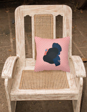 Load image into Gallery viewer, Norfolk Black Turkey Pink Check Fabric Decorative Pillow BB7985PW1818