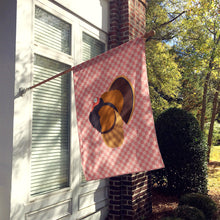 Load image into Gallery viewer, Bronze Turkey Pink Check Flag Canvas House Size BB7986CHF