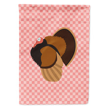 Load image into Gallery viewer, Bronze Turkey Pink Check Flag Canvas House Size BB7986CHF