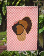 Load image into Gallery viewer, Bronze Turkey Pink Check Garden Flag - Outdoor Decorative Yard Flag