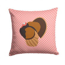 Load image into Gallery viewer, Bronze Turkey Pink Check Throw Pillow - 14x14 Decorative Pillow – Art for Your Home &amp; Patio BB7986PW1414