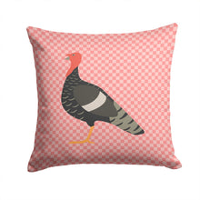 Load image into Gallery viewer, Marragansett Turkey Pink Check Throw Pillow - 14x14 Decorative Pillow – Art for Your Home &amp; Patio BB7987PW1414