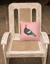 Load image into Gallery viewer, Marragansett Turkey Pink Check Fabric Decorative Pillow BB7987PW1818