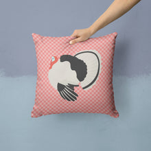 Load image into Gallery viewer, Royal Palm Turkey Pink Check Throw Pillow - 14x14 Decorative Pillow – Art for Your Home &amp; Patio BB7988PW1414