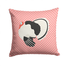 Load image into Gallery viewer, Royal Palm Turkey Pink Check Throw Pillow - 14x14 Decorative Pillow – Art for Your Home &amp; Patio BB7988PW1414