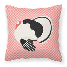 Load image into Gallery viewer, Royal Palm Turkey Pink Check Fabric Decorative Pillow BB7988PW1818