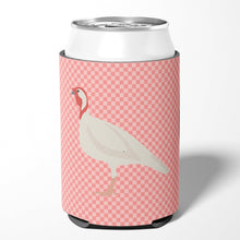 Load image into Gallery viewer, Beltsville Small White Turkey Hen Pink Check Can or Bottle Hugger BB7989CC