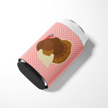 Load image into Gallery viewer, French Turkey Dindon Pink Check Can or Bottle Hugger BB7990CC