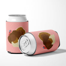 Load image into Gallery viewer, French Turkey Dindon Pink Check Can or Bottle Hugger BB7990CC