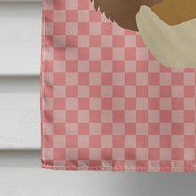 Load image into Gallery viewer, French Turkey Dindon Pink Check Flag Canvas House Size BB7990CHF