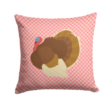 Load image into Gallery viewer, French Turkey Dindon Pink Check Throw Pillow - 14x14 Decorative Pillow – Art for Your Home &amp; Patio BB7990PW1414