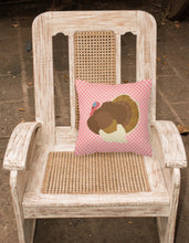Load image into Gallery viewer, French Turkey Dindon Pink Check Fabric Decorative Pillow BB7990PW1818