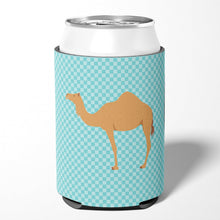 Load image into Gallery viewer, Arabian Camel Dromedary Blue Check Can or Bottle Hugger BB7991CC
