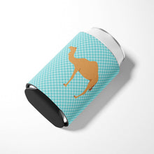 Load image into Gallery viewer, Arabian Camel Dromedary Blue Check Can or Bottle Hugger BB7991CC