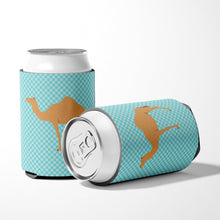 Load image into Gallery viewer, Arabian Camel Dromedary Blue Check Can or Bottle Hugger BB7991CC