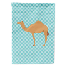 Load image into Gallery viewer, Arabian Camel Dromedary Blue Check Flag Canvas House Size BB7991CHF