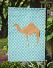 Load image into Gallery viewer, Arabian Camel Dromedary Blue Check Garden Flag - Outdoor Decorative Yard Flag