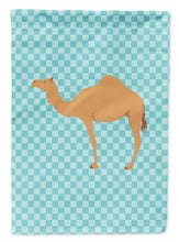 Load image into Gallery viewer, Arabian Camel Dromedary Blue Check Garden Flag - Outdoor Decorative Yard Flag