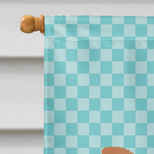 Load image into Gallery viewer, Bactrian Camel Blue Check Flag Canvas House Size BB7992CHF