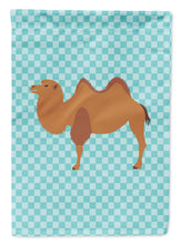 Load image into Gallery viewer, Bactrian Camel Blue Check Garden Flag - Outdoor Decorative Yard Flag