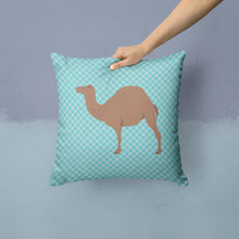 Load image into Gallery viewer, F1 Hybrid Camel Blue Check Throw Pillow - 14x14 Decorative Pillow – Art for Your Home &amp; Patio BB7993PW1414