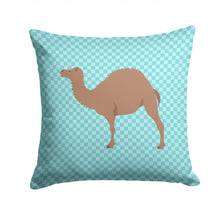 Load image into Gallery viewer, F1 Hybrid Camel Blue Check Throw Pillow - 14x14 Decorative Pillow – Art for Your Home &amp; Patio BB7993PW1414