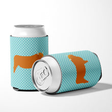 Load image into Gallery viewer, Highland Cow Blue Check Can or Bottle Hugger BB7994CC