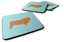 Load image into Gallery viewer, Highland Cow Blue Check Foam Coaster  BB7994FC
