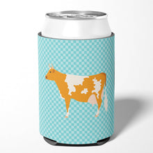 Load image into Gallery viewer, Guernsey Cow Blue Check Can or Bottle Hugger BB7995CC