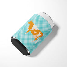 Load image into Gallery viewer, Guernsey Cow Blue Check Can or Bottle Hugger BB7995CC